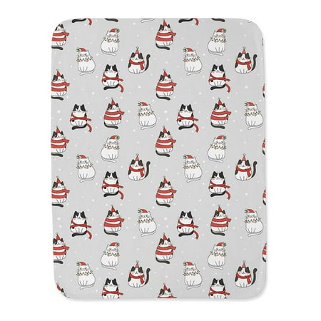 Cute Sitting Christmas Cats Blanket -Image by Shutterstock,
