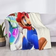 thumbnail image 6 of Lsque Mario Print Flannel Throw Blanket, Ultra-soft Blanket for Bed, Couch, Car, Hypoallergenic Anti-pilling blanket-80"x60", 6 of 8