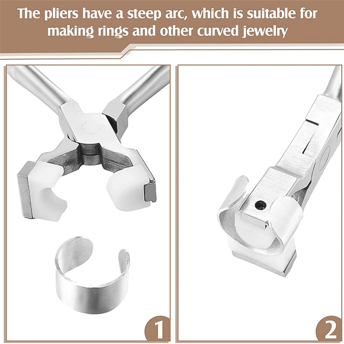 4 Pcs Ring Making Kit Chain Nose Pliers Bending and Wrapping Metal Tool Stainless Steel Ring Bender Ring Bending Tool