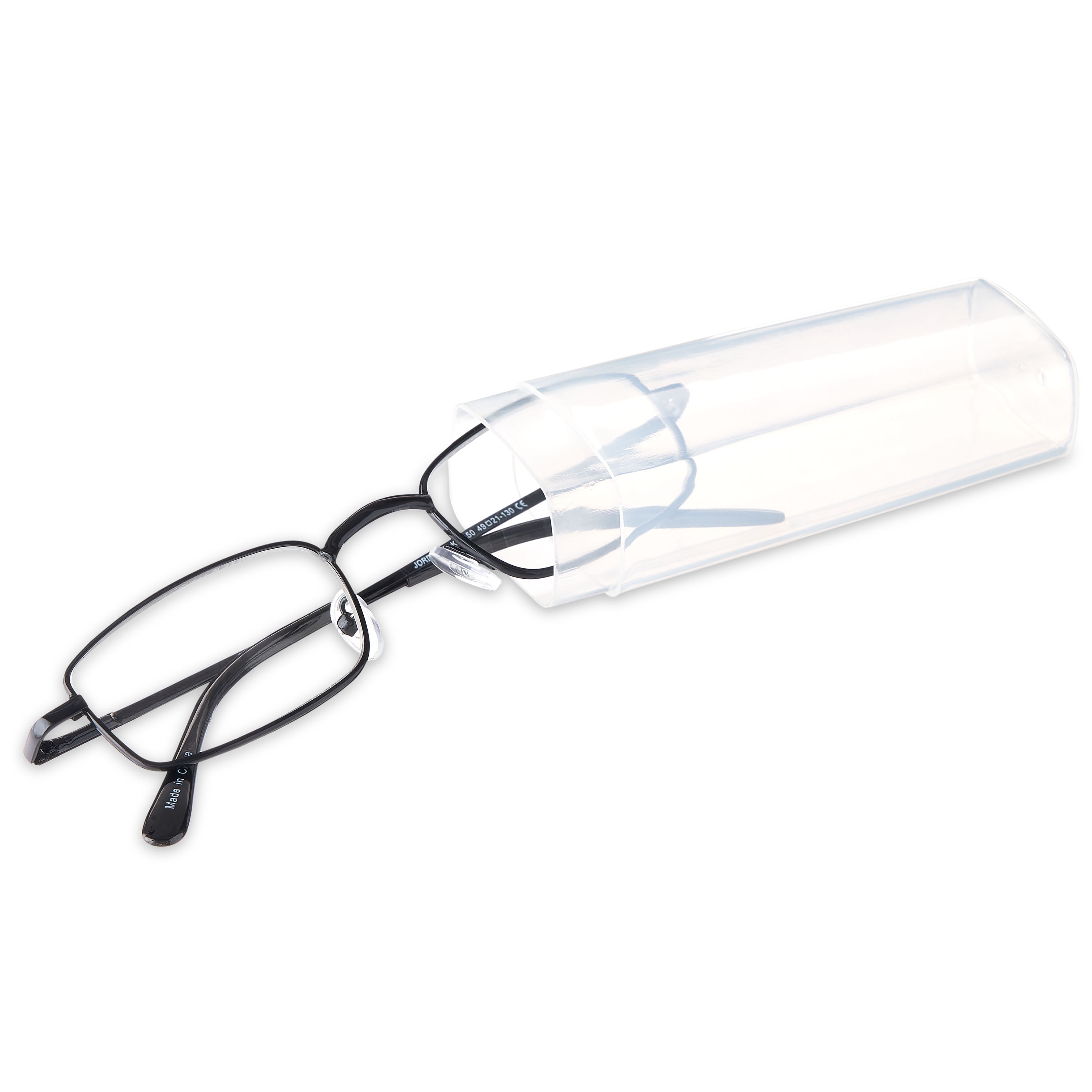 (2 pack) Equate Unisex Jordan Rectangular Reading Glasses with Case, Black/Gunmetal, +1.50, 2 Pack