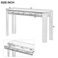 thumbnail image 2 of Aukfa 52" Console Table with Curved Corners, 3 Drawers & Thick Legs, Entryway Table for Living Room & Hallway, Espresso, 2 of 8