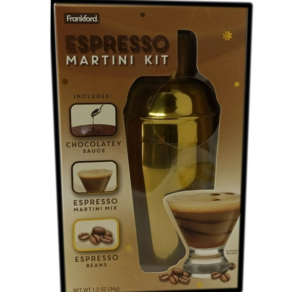 Frankford Espresso Martini Kit with Shaker, Shelf-Stable Cocktail Set, 1 Count,