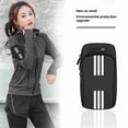 thumbnail image 3 of Brassard en Cuir PU Imperméable et Ajustable pour Téléphones de 7 Pouces, Manche Sécurisée pour Course, Mise en Forme et Randonnée avec Conception Antidérapante, Sac de Sport Extérieur Multifonctionnel en Gris, 3 of 7