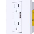 thumbnail image 3 of Enchufe de pared inteligente WiFi para compartir en familia Control de voz Configuración del temporizador toma de corriente de pared 2,4 GHz AC110-125V, 3 of 8
