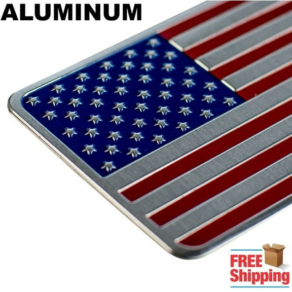 3D Metal American Flag Sticker Decal Emblem Bumper Sticker For Auto, Truck, Car