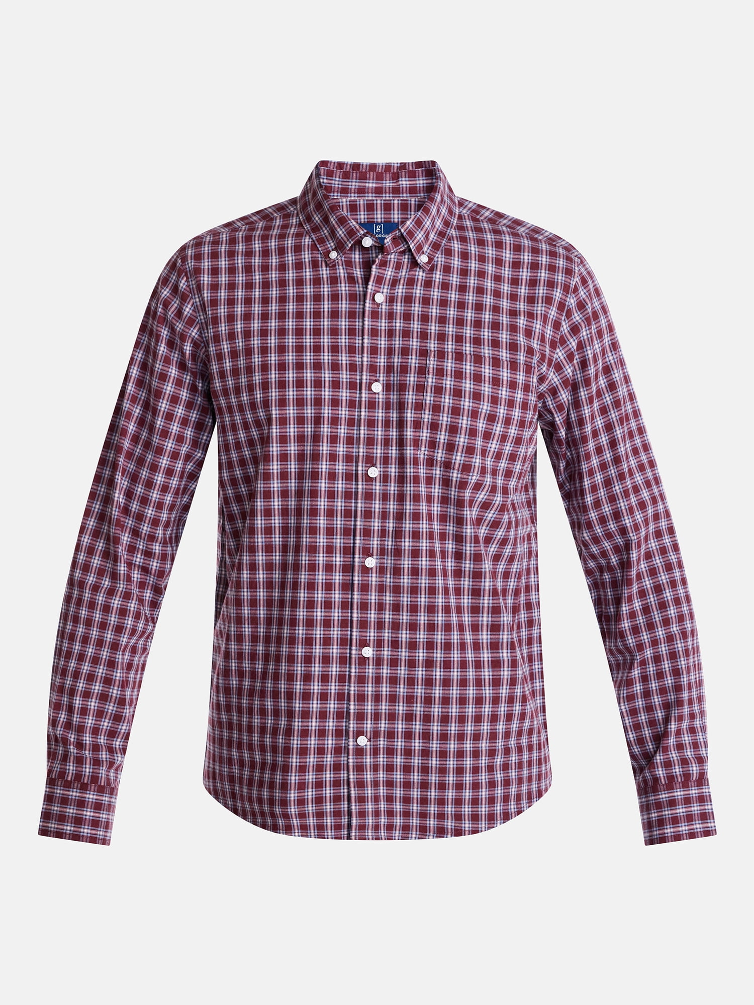George Men's Poplin Shirt with Long Sleeves, Sizes S-3XL, LT-4XLT, 2XB-6XB