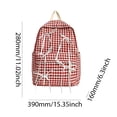 thumbnail image 4 of Mochila A Cuadros Con Lazo Informal para Mujer () Rojo, 4 of 9