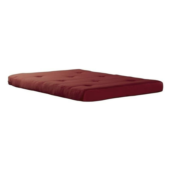 DHP Carson 6 Inch Thermobonded High Density Futon Mattress Full Size in Red