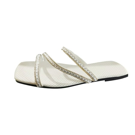 

Fpqtro 2023 Summer Women s Sandals Women s Flat Shoes Ladies Beach Sandals Summer Non-Slip Causal Slippers