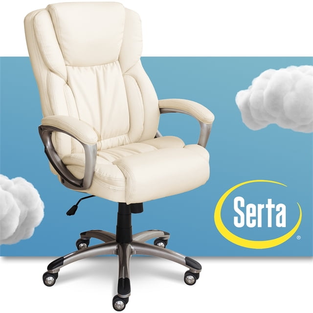 Serta Chaise de Direction Pivotante pour Bureau at Home Works, Ivoire