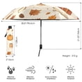 thumbnail image 3 of FORMRS Travel Umbrella Folding Auto Open Close Windproof Rain UV Protection, Fall Beige Pumpkin, 3 of 8
