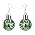 thumbnail image 2 of xihome Pack de 2 pendientes colgantes de bolas navideñas de plstico, accesorio de joyera ligero y festivo para mujer, 2 of 6