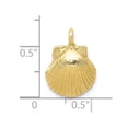 thumbnail image 2 of DewberryDiamonds 10k Yellow Gold Seashell Pendant Charm (Weight : 1.12 gm, Length : 18mm, Width : 12 mm), 2 of 3