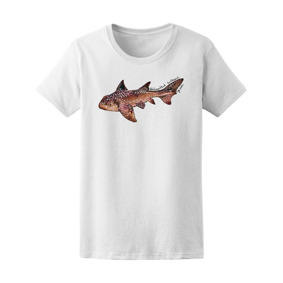 Cool Watercolor Shark Sea Animal Tee Women's -Image by Shutterstock