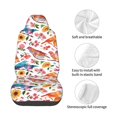 thumbnail image 4 of Fuzoiu Flowers Birds And Butterflies Print Elastic Car Seat Covers, Seat Cover Protector,Universal Fit Interior Covers for Most Cars,Washable Seat Cover Non Slip for SUV,Sedan,Van, 4 of 5