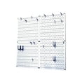 thumbnail image 2 of Wall Control Kitchen Pegboard Organizer Pots and Pans Pegboard Pack Storage and Organization Kit with White Pegboard and Blue Accessories, 2 of 8
