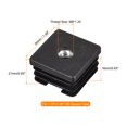 thumbnail image 2 of 12Pack Inserts for Square Tubes with M8 Thread, for 1.38"x1.38" OD Square Tube Furniture Leg Plug, 2 of 6