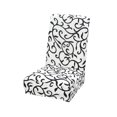 thumbnail image 4 of Funda para silla Funda con estampado elástico Funda lavable Protector de silla Funda de asiento universal para hotel en casa, Blanco Negro kenally HA003278-01, 4 of 6