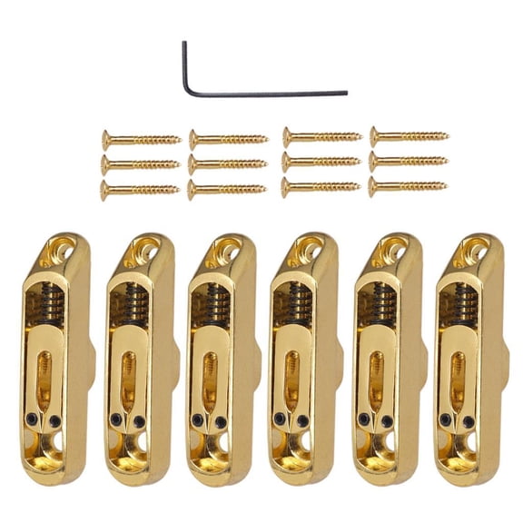 Electric Bass Guitar Bridge Saddle Tailpiece Screws Wrench Gold