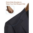 thumbnail image 3 of Perchas de madera para trajes HOUSE DAY con hombros anchos, paquete de 6 unidades, color nogal, 3 of 9