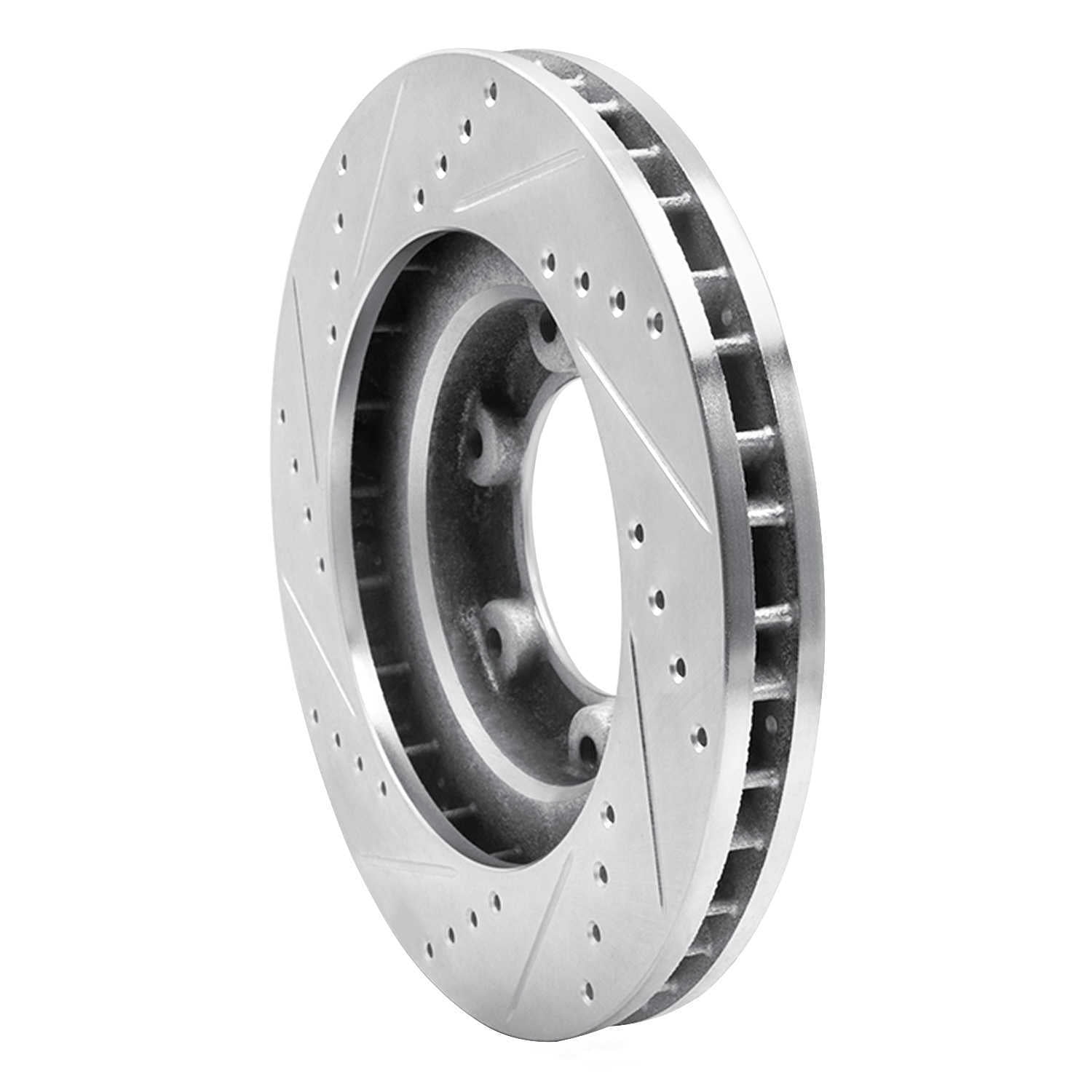 Dynamic Friction Company 631-76116R DFC Brake Rotor - Drilled And Slotted - Silver