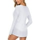 thumbnail image 2 of Túnica de mujer con cuello en V y botones Henley Camisas de manga larga sueltas pulóver Tops camiseta blusa de salón para mujer, 2 of 2