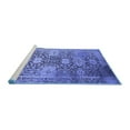 thumbnail image 2 of Ahgly Company Machine Washable Indoor Square Oriental Blue Industrial Area Rugs, 6' Square, 2 of 4