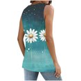 thumbnail image 5 of Women's Floral Print Sleeveless Casual Tunic Blouse - Loose Fit Crewneck Tank Top for Plus Size - Trendy Summer 2025 Basic Pullover, 5 of 7