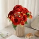thumbnail image 5 of Flores Artificiales para Al Aire Libre 5 Ramas Philippos Rose Bouquet Simulado de Seda Flor Rosa Mesa Decoración Del Hogar 32cm Seda Blanca Flores Artificiales Ramo de Boda Rosas Flores Artificiales, 5 of 6