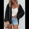 thumbnail image 6 of Womens Cardigan Sweater Black L, 6 of 7