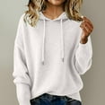 thumbnail image 4 of MESSUEN Hooded Sweater Women Baggy Sweater Thermal Sweater for Women Ladies Sweaters Winter Sweaters for Women Womens Oversized Sweater Fall Shirt White S, 4 of 4