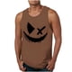 thumbnail image 3 of Ceisia Halloween Graphic Print Tank Top Men's Slim Fit Crew Neck Sleeveless Athletic Shirt Coffee L Gifts, 3 of 5