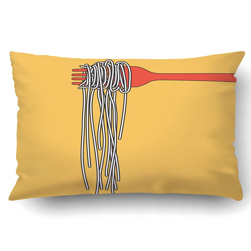 ARTJIA Pasta Spaghetti Into Folk Menu Poster Pillowcase Pillow Cushion