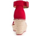 thumbnail image 3 of Sun + Stone Womens Sammi  Faux Leather Ankle Strap Espadrilles, 3 of 3