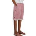 thumbnail image 4 of JJHGVB Cotton Linen Capris for Women Wide Leg Capri Beach Resort Pants Cotton Linen Pants Resort Wear for Women 2026 Baggy Shorts Women Bermuda Shorts High Waisted Pleated Beach Boho Pants Red L, 4 of 9