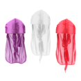 thumbnail image 3 of Sombrero de Turbante Musulmán Salvador Mujer Hombre Durag rojo + morado Blanco + rojo + morado, 3 of 5