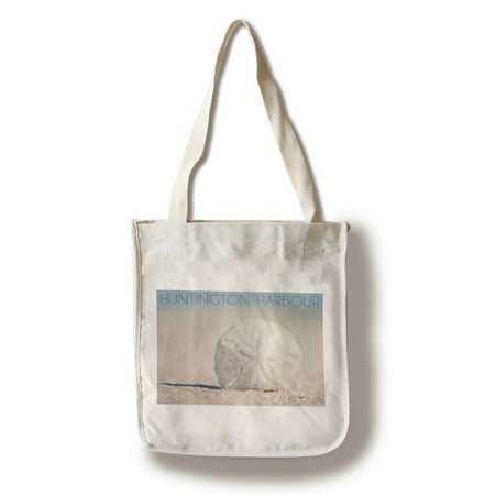 Huntington Harbour, California - Sand Dollar & Beach - Lantern Press Photography (100% Cotton Tote Bag -