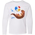 thumbnail image 3 of Inktastic Cute Otter and Beachball Long Sleeve Youth T-Shirt, 3 of 5