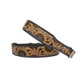 thumbnail image 2 of Affilare Leather Dog Collar Western Style Heavy Duty Tooled Sunflower Floral Padded for Comfort 10IS109-XS, 2 of 2