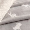 thumbnail image 4 of Great Bay Home Cozy Plush / Sherpa Reversible Throw Blanket, Full / Queen, Grey Moose, 4 of 5
