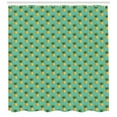thumbnail image 3 of Ambesonne Fruit Shower Curtain, Tropical Pineapple Leaves, 69"Wx75"L, Turquoise Yellow, 3 of 3