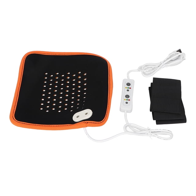 Cinturón de terapia de luz roja con 72 chips de luz para aliviar el dolor muscular, compresa caliente, envoltura de terapia de luz infrarroja, color naranja