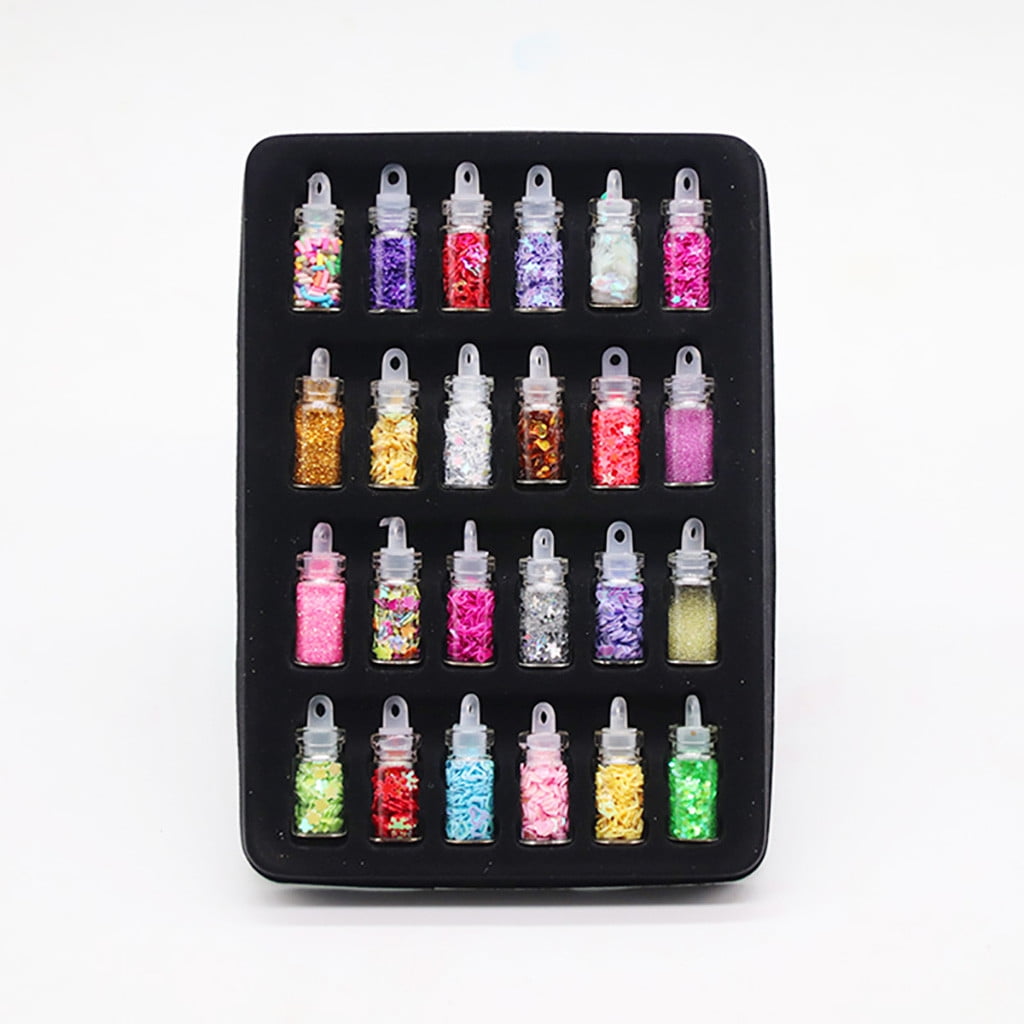 24Pcs Glitter filler fluffy box toys for children DIY kit accessories RG 