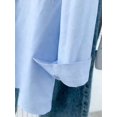 thumbnail image 4 of Blusa De Botones Azul Claro Para Mujer Estilo Minimalista, 4 of 30
