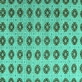 thumbnail image 1 of Ahgly Company Indoor Square Abstract Turquoise Blue Modern Area Rugs, 5' Square, 1 of 4