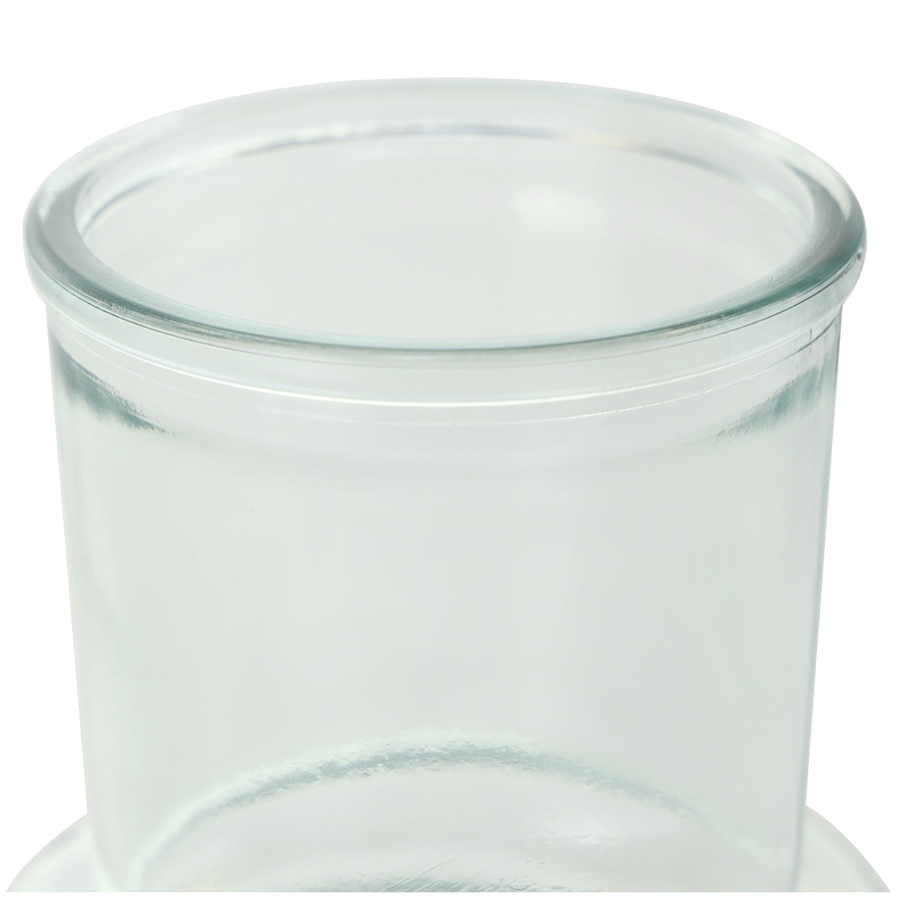 DecMode 4"W,7"H Small Bubble Style Recycled Glass Vase with Varying Shapes, Set of 3