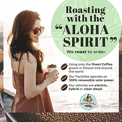 Hawaiian Paradise Coffee - Vanilla Macadamia Nut Ground, 100% Arabica Medium Roast (12oz)