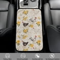 thumbnail image 2 of Yuyamidu Chicken Car Center Console Armrest Cover Yellow Rose Auto Center Console Cushion Accessories Flannel Car Arm Rest Cover Pad Fit for Most SUV Van Truck, 2 of 7