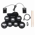 thumbnail image 3 of Electronic Drum Digital Usb 7 Pads Roll Up Drum Set Silic Electric Drum Pad Kit With Drumstick Foot Pedal Percuss, 3 of 5