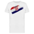 thumbnail image 1 of Brush Painted Croatia Flag T-Shirt Men -Image by Shutterstock, Male Large, 1 of 2